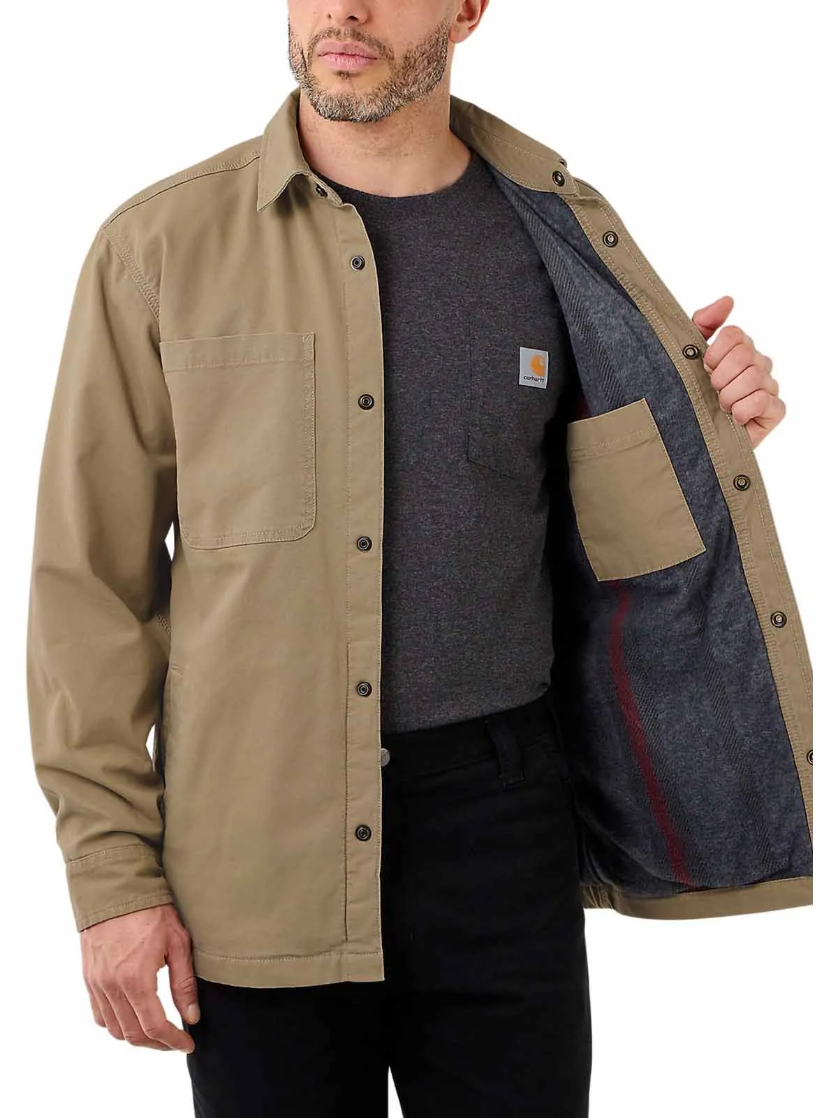 105532&#x20;Work&#x20;Shirt&#x20;Jacket&#x20;Stretch&#x20;Canvas&#x20;Fleece&#x20;-&#x20;Carhartt