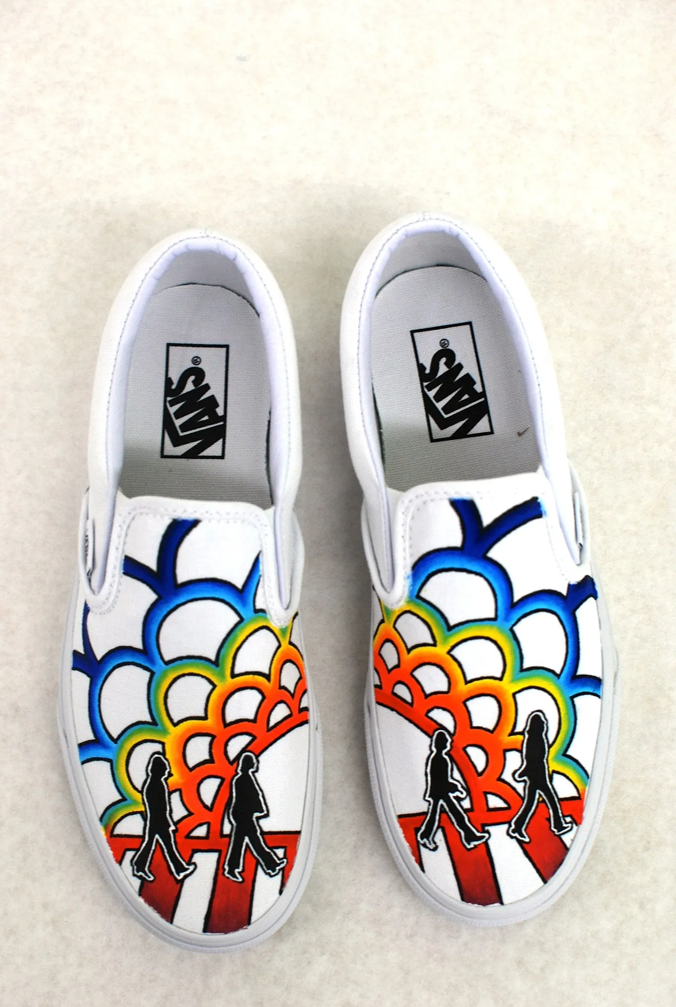 Abbey Road - Beatles theme Vans slip ons