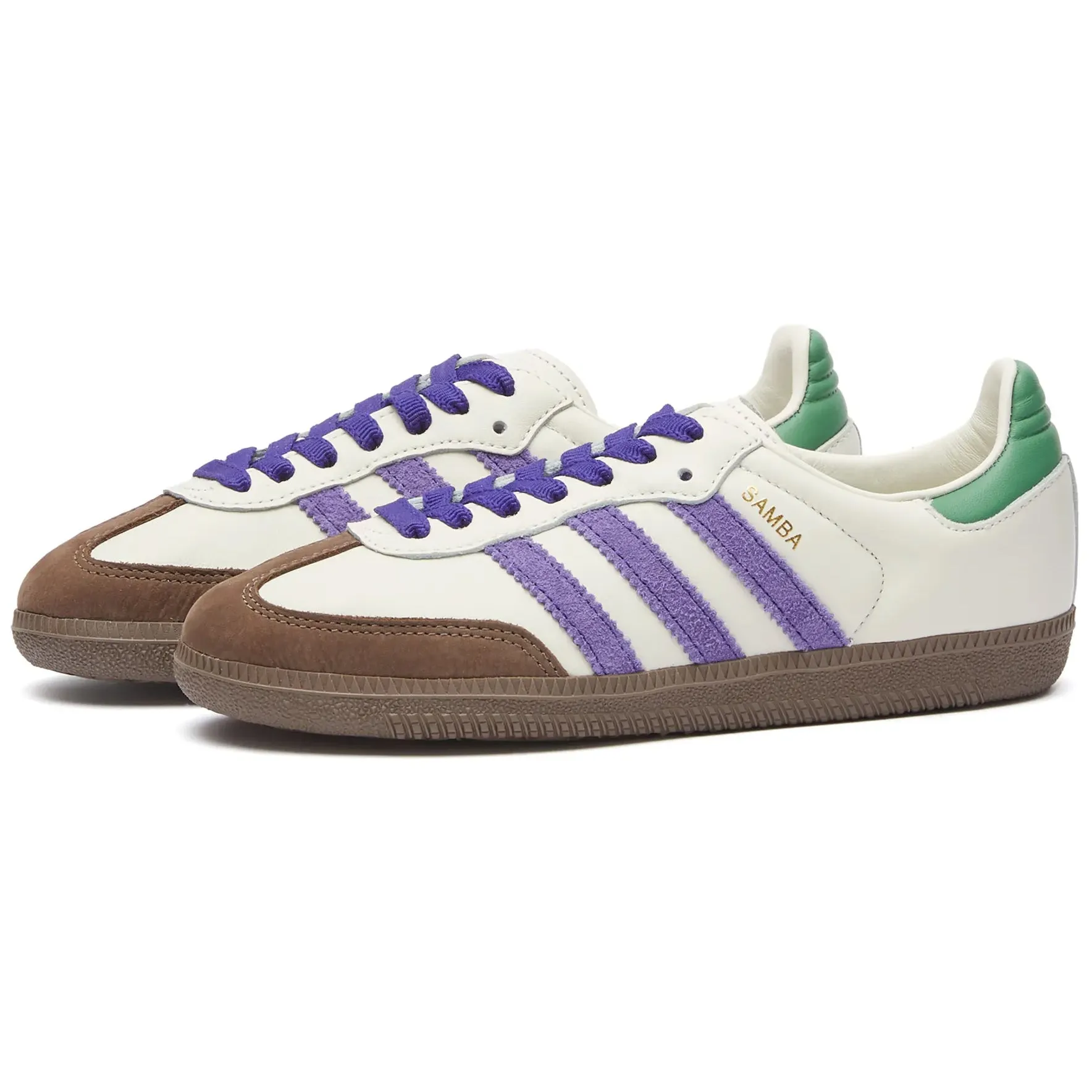 Adidas Samba OG sneakers, white/purple