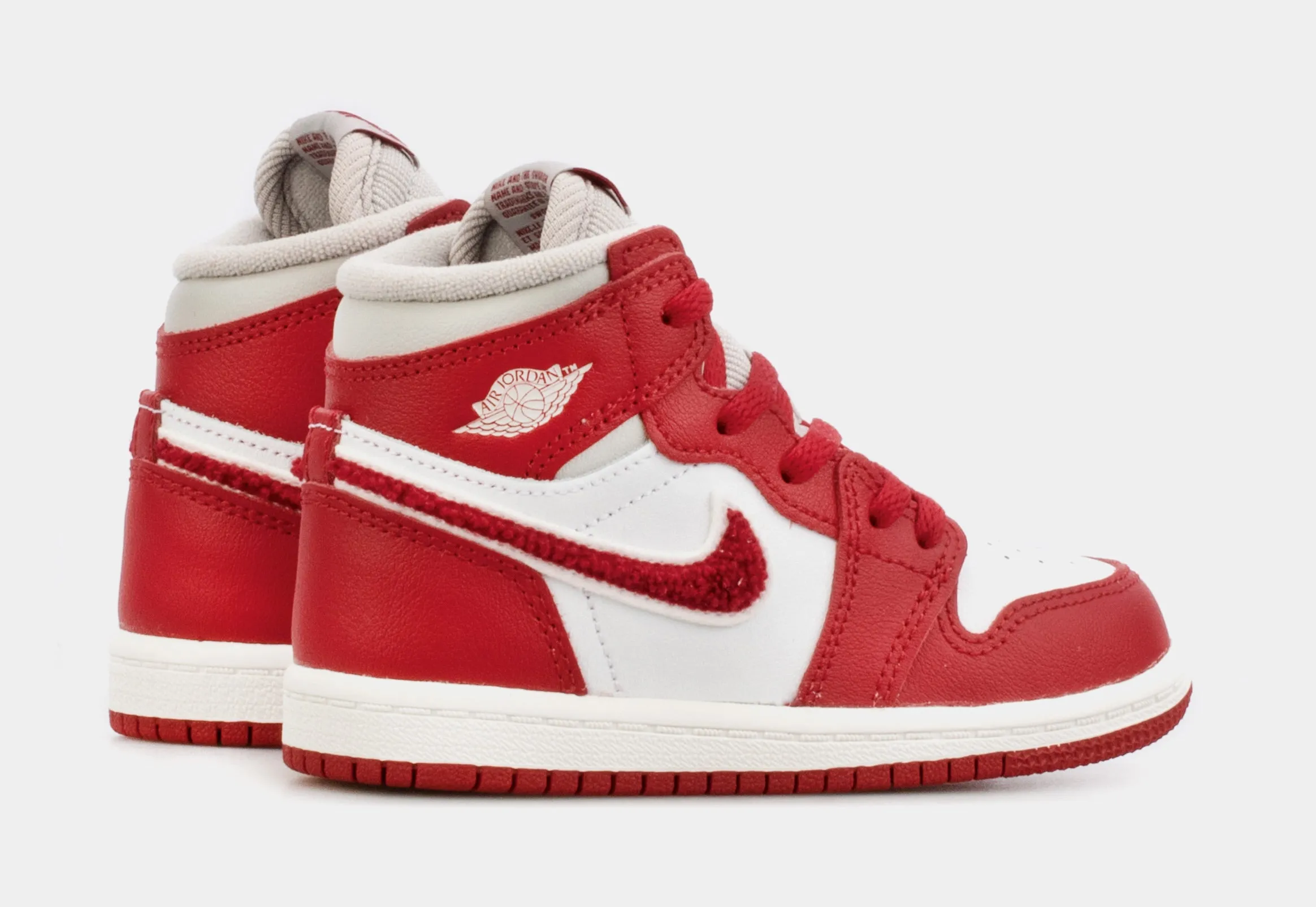 Air Jordan 1 High OG Infant Toddler Lifestyle Shoes (Red/Grey)