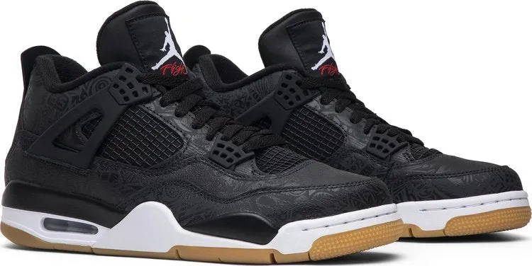 Air Jordan 4 Retro Laser Sneakers, Black