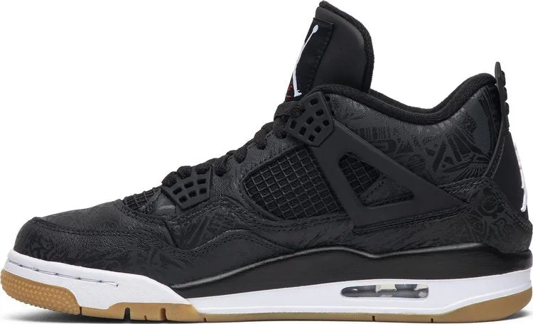 Air Jordan 4 Retro Laser Sneakers, Black