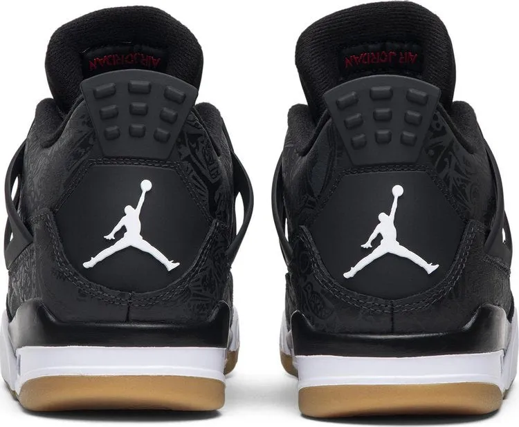 Air Jordan 4 Retro Laser Sneakers, Black