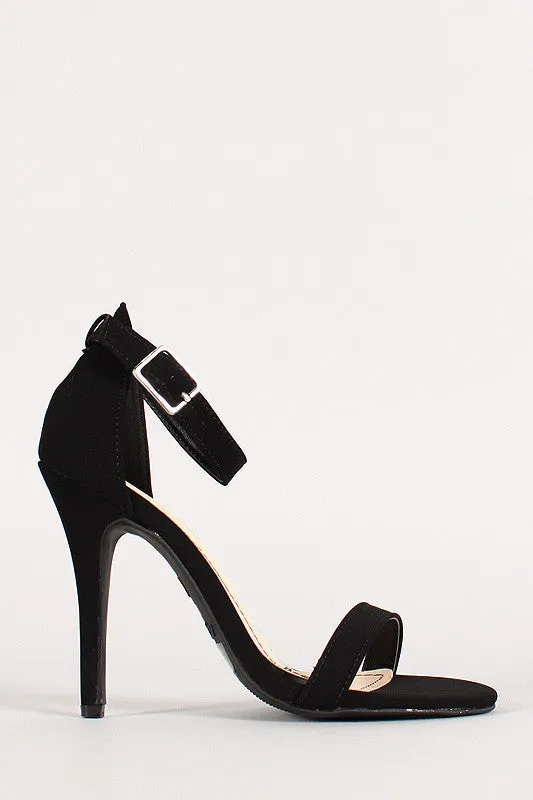 Anne Michelle Simple Nubuck Open Toe Heel