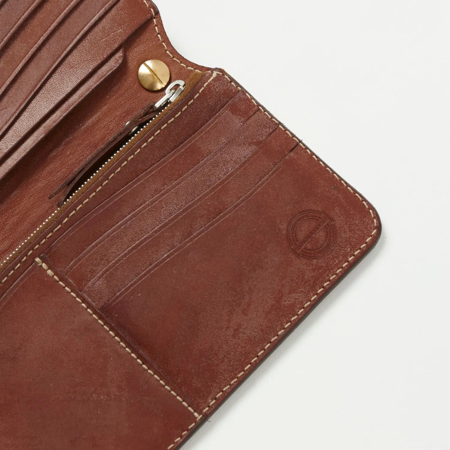 Barnes & Moore 'Roadster' Long Wallet - Oak Bark Dark Stain