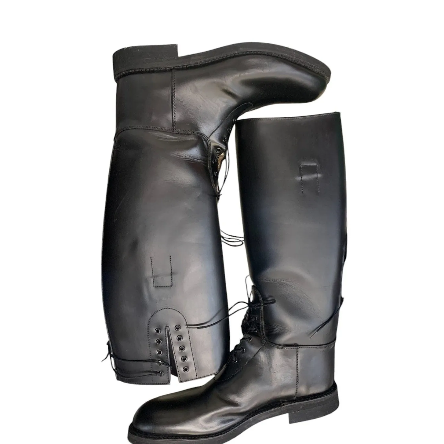 BATES Floataways Tall Leather Boots Motorcycle Riding Black Boots SZ 11