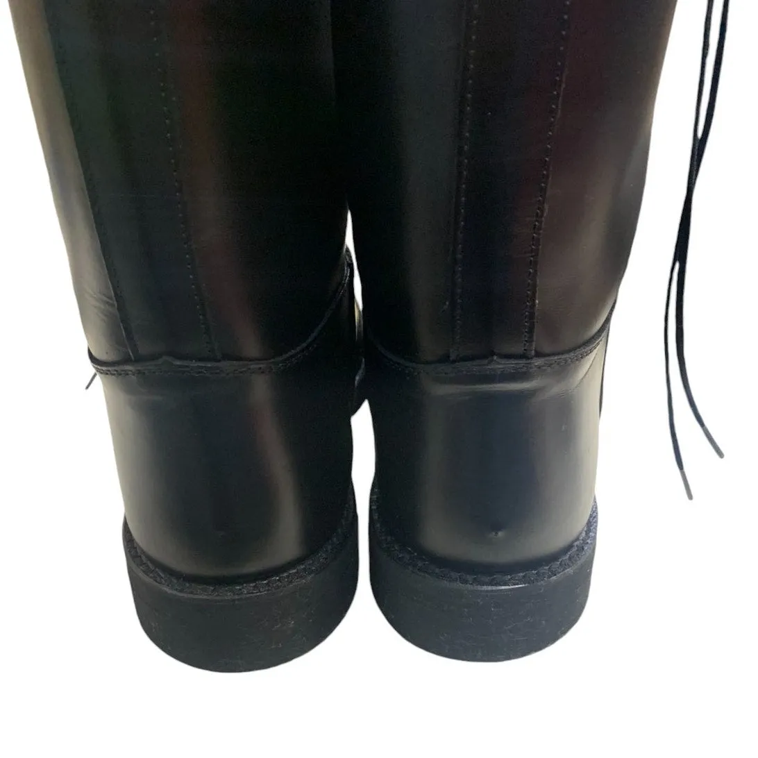 BATES Floataways Tall Leather Boots Motorcycle Riding Black Boots SZ 11