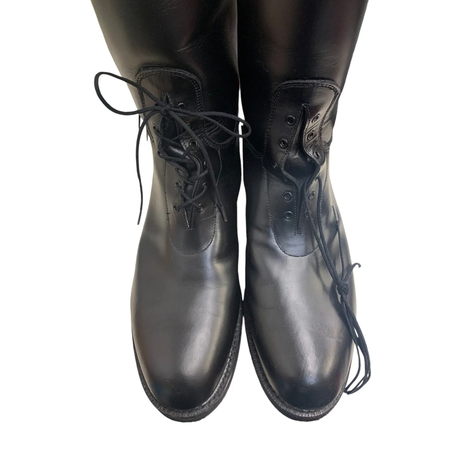 BATES Floataways Tall Leather Boots Motorcycle Riding Black Boots SZ 11