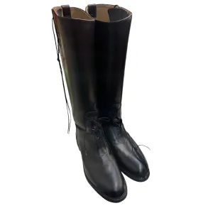 BATES Floataways Tall Leather Boots Motorcycle Riding Black Boots SZ 11