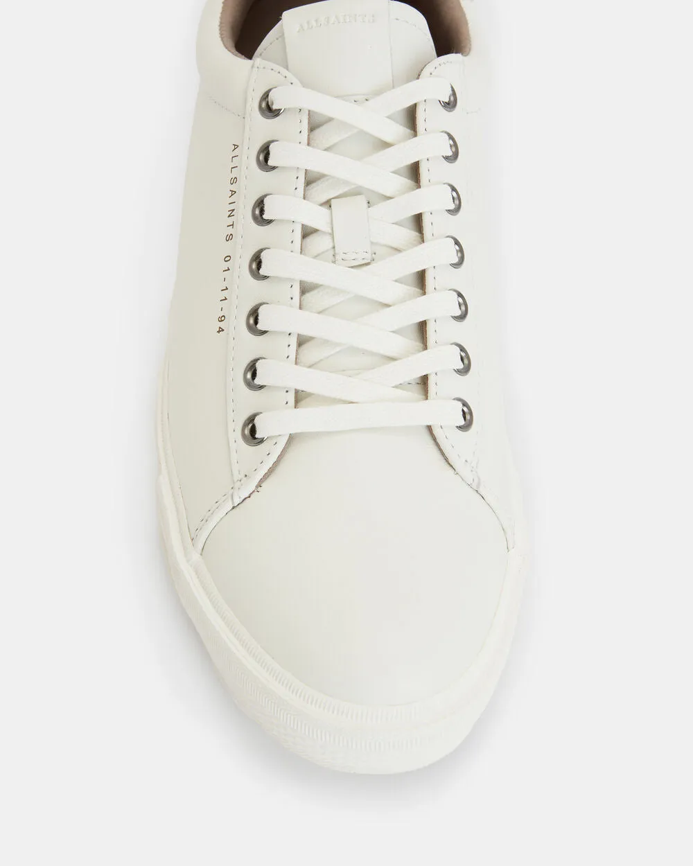 Brody AllSaints Leather Low Top Sneakers, White