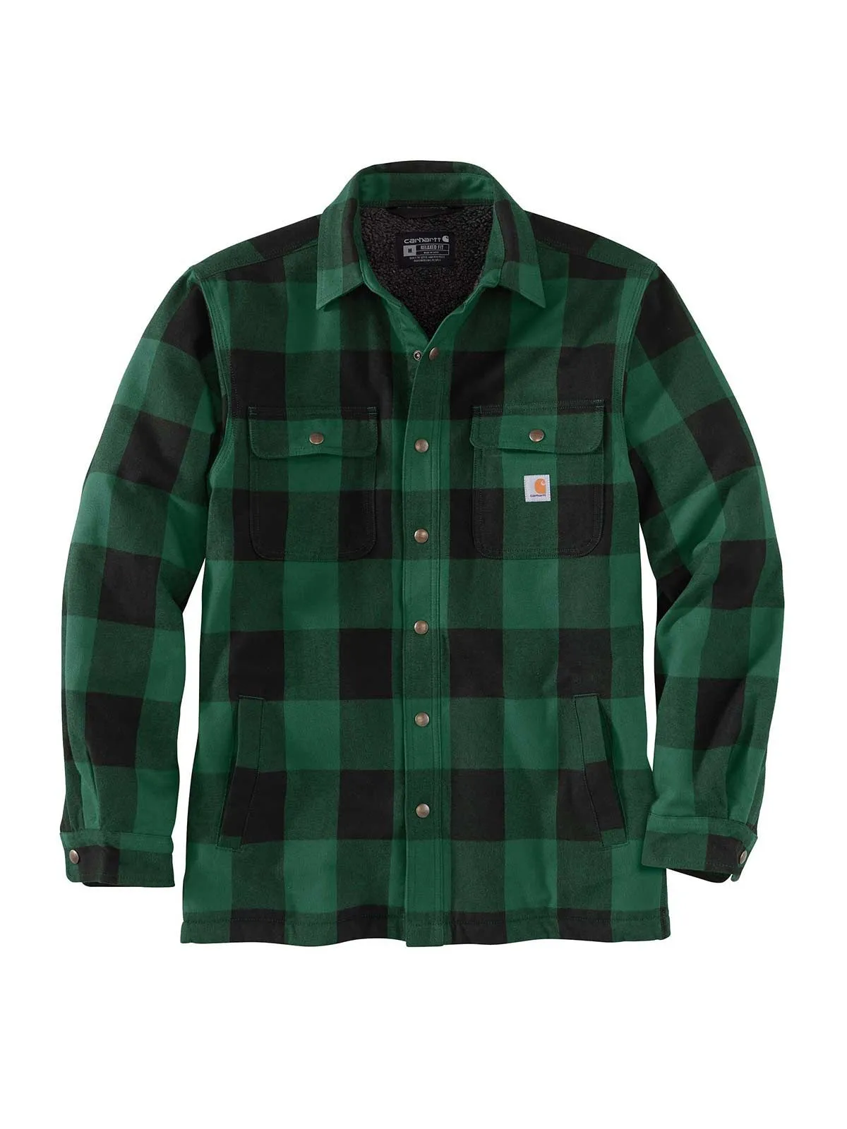 Carhartt&#x20;104911&#x20;Hubbard&#x20;Sherpa&#x20;Lined&#x20;Plaid&#x20;Shirt&#x20;jack