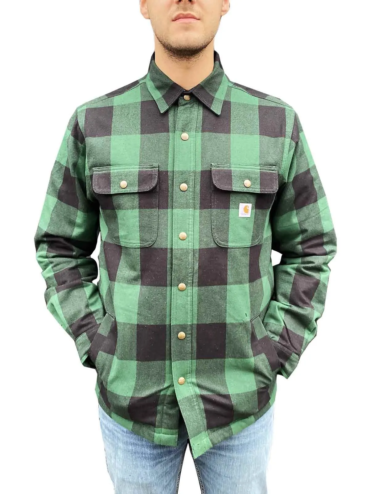 Carhartt&#x20;104911&#x20;Hubbard&#x20;Sherpa&#x20;Lined&#x20;Plaid&#x20;Shirt&#x20;jack