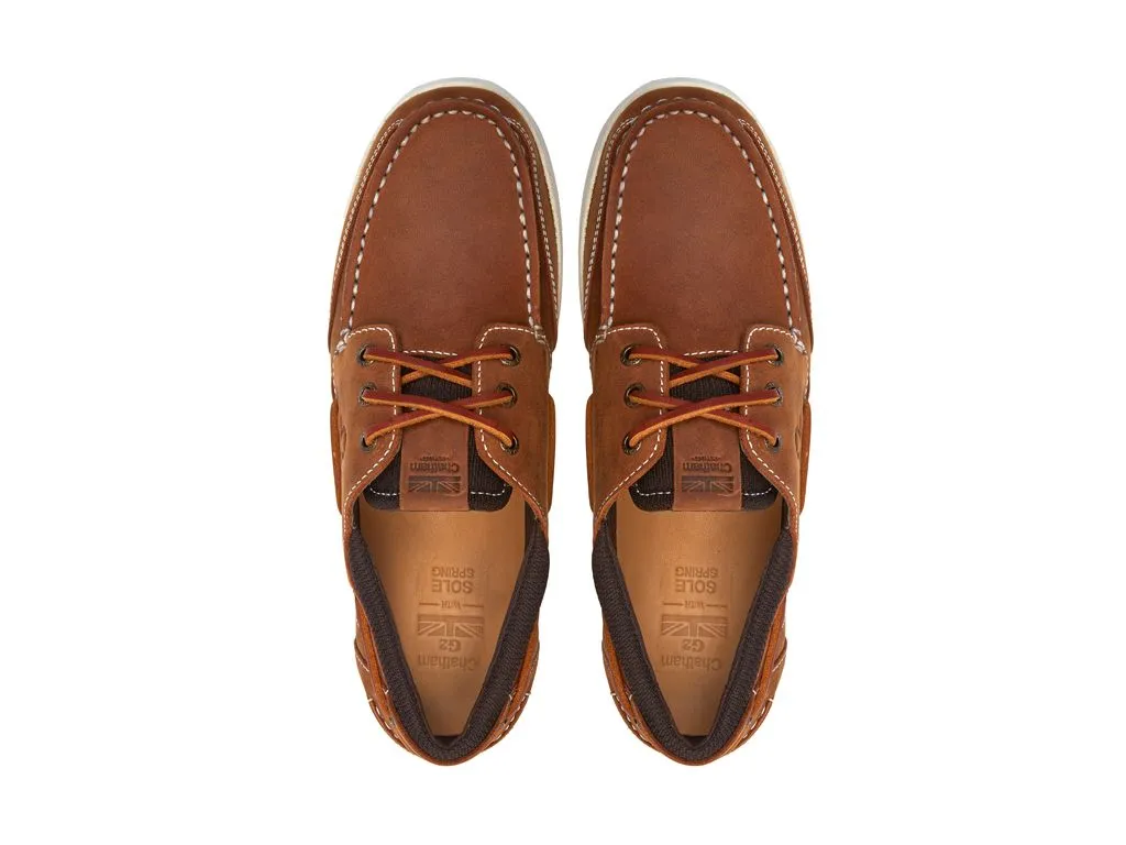 CHATHAM Buton G2 Leather Boat Shoes - Men's - Walnut/Gum