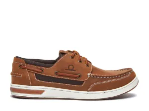 CHATHAM Buton G2 Leather Boat Shoes - Men's - Walnut/Gum