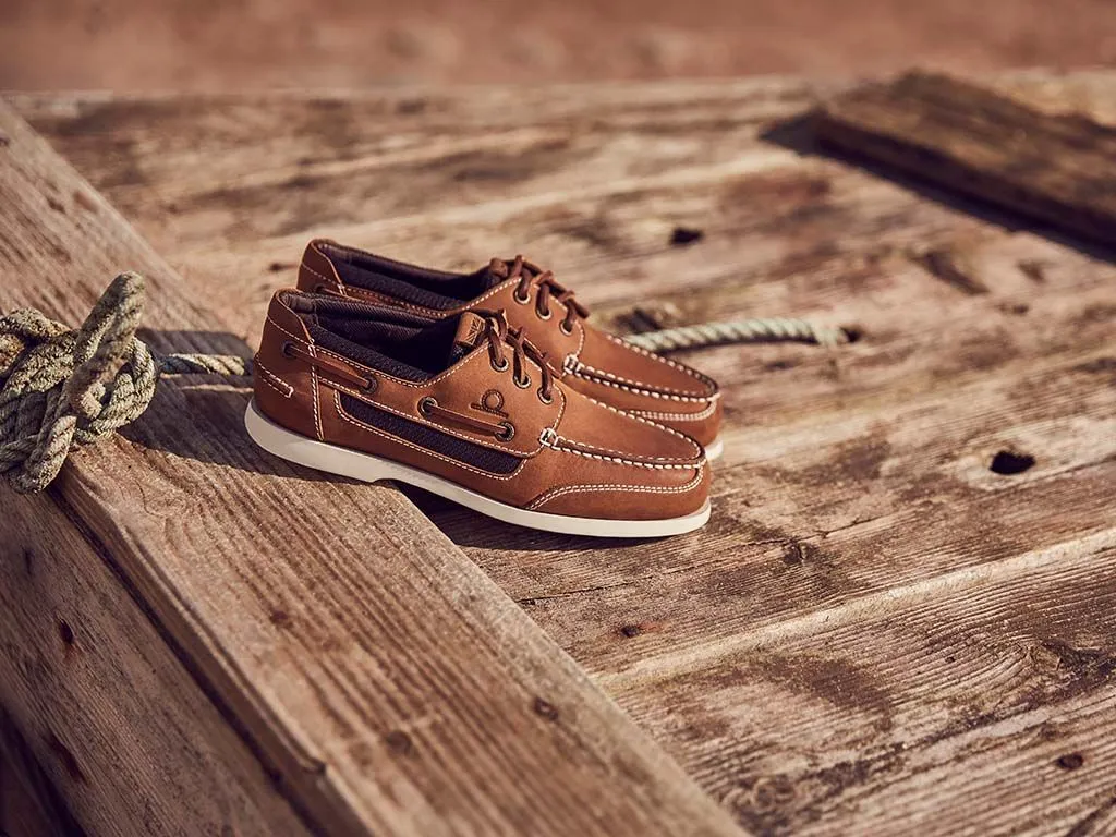 CHATHAM Buton G2 Leather Boat Shoes - Men's - Walnut/Gum