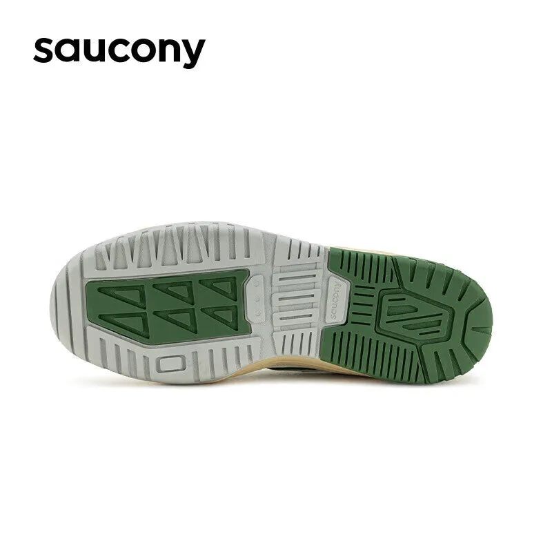 Classic unisex sneakers Saucony Cross 90 PRM for sports and leisure, gray / green