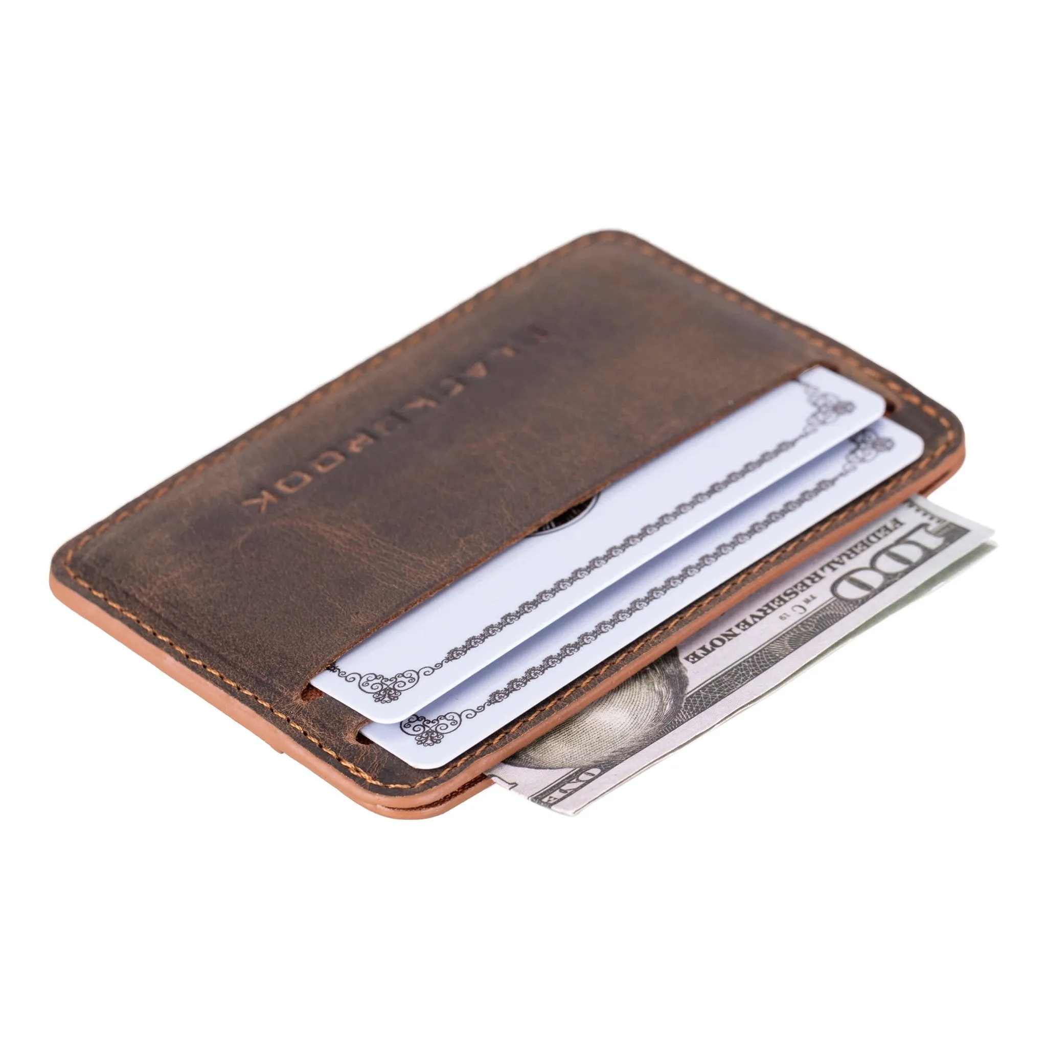 Cole Card Holder Wallet, Distressed Coffee