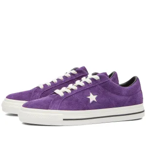 Converse One Star Pro Ox Sneakers in Night Purple, Egret & Black