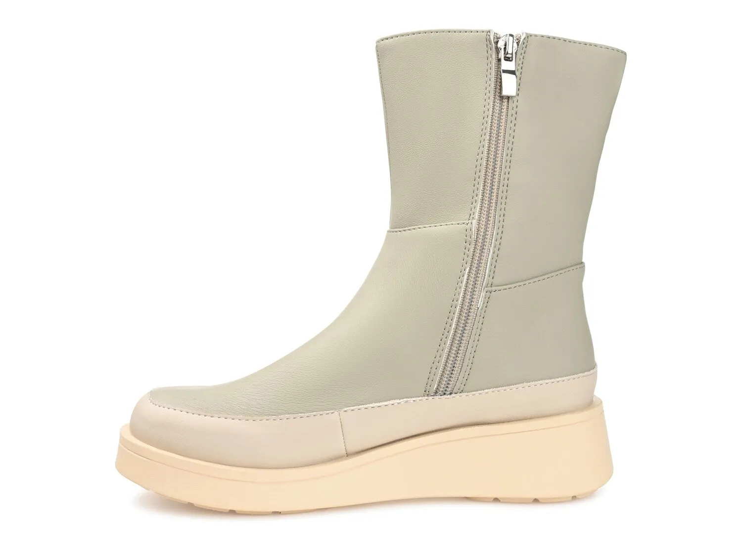 Cristen Wedge Ankle Boots from the Journee Journee Collection, green