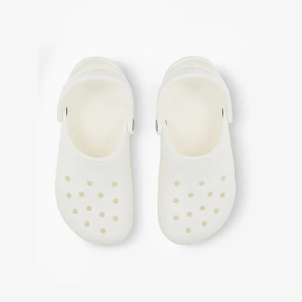 Crocs Classic Waterproof Rubber Clogs, White