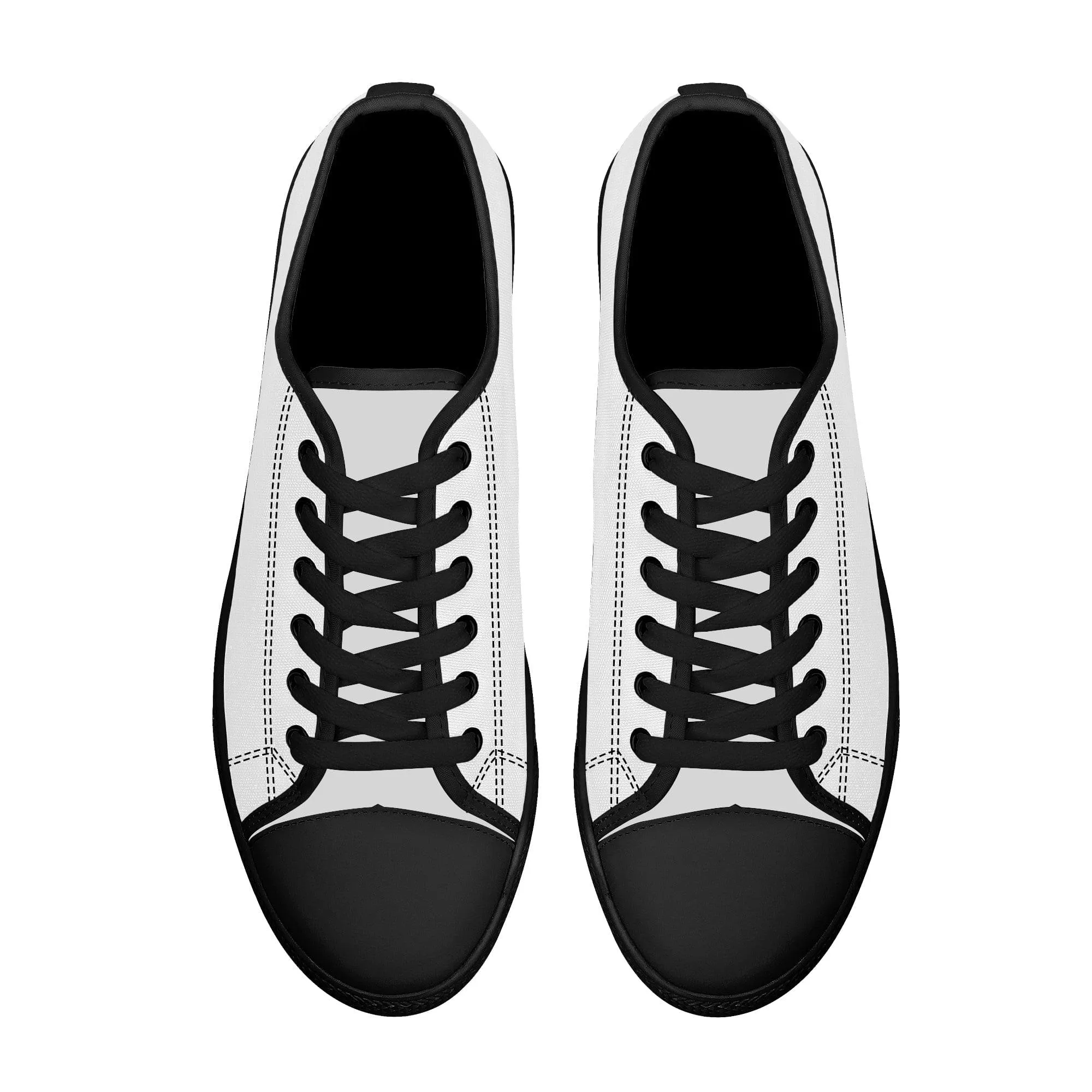 Custom Low Top Shoes Canvas - Black FXS