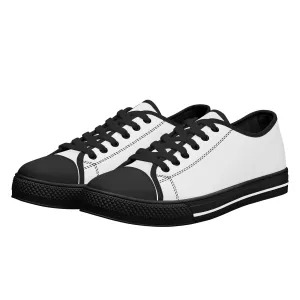 Custom Low Top Shoes Canvas - Black FXS