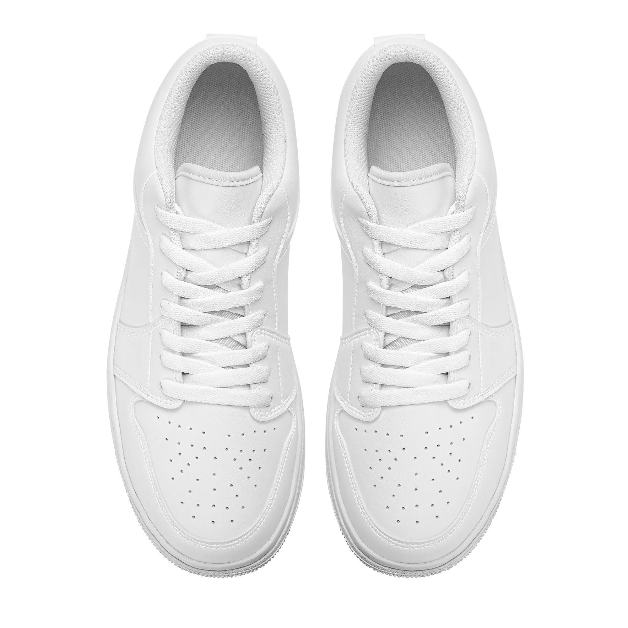 Custom Low Top Skateboard Sneakers - White