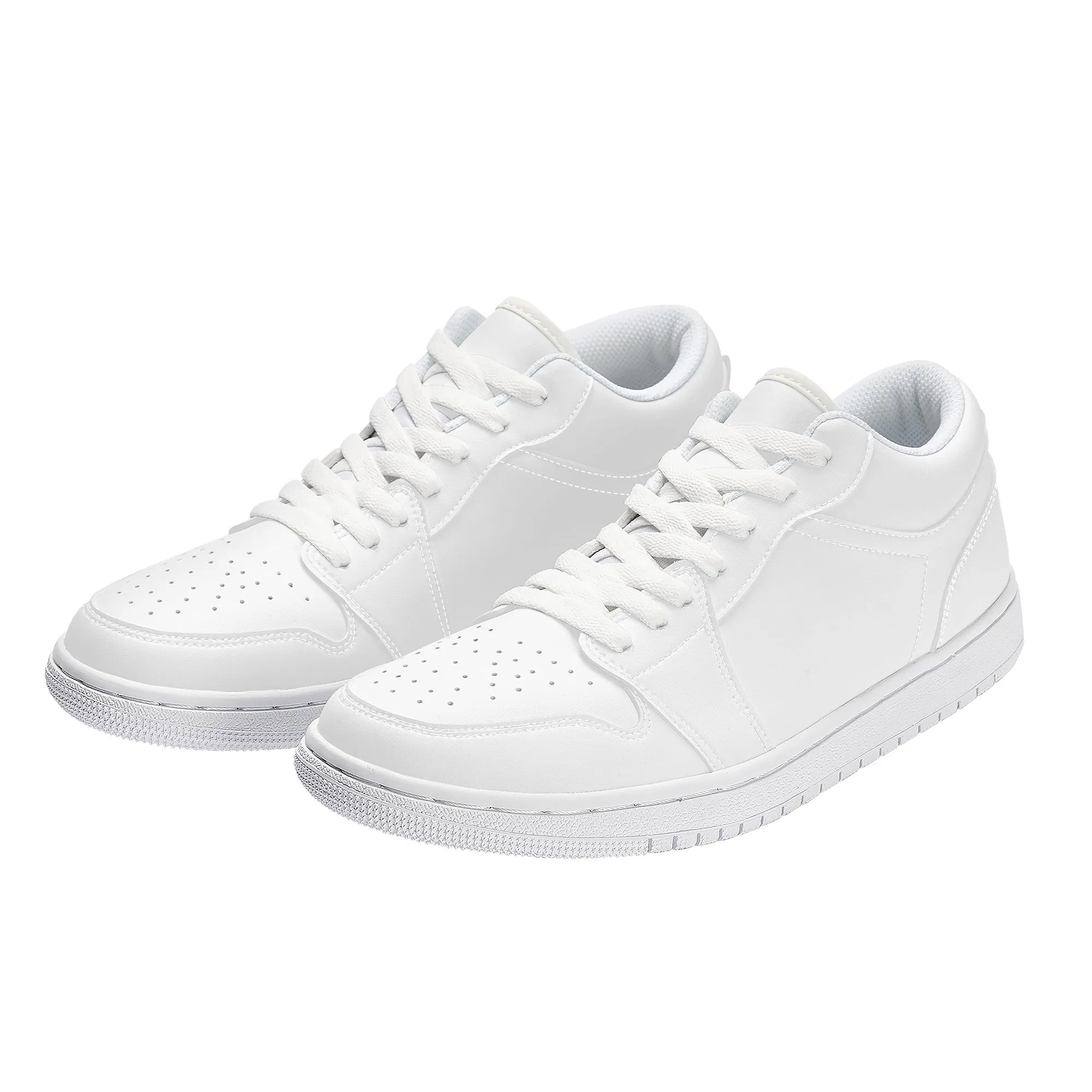 Custom Low Top Skateboard Sneakers - White