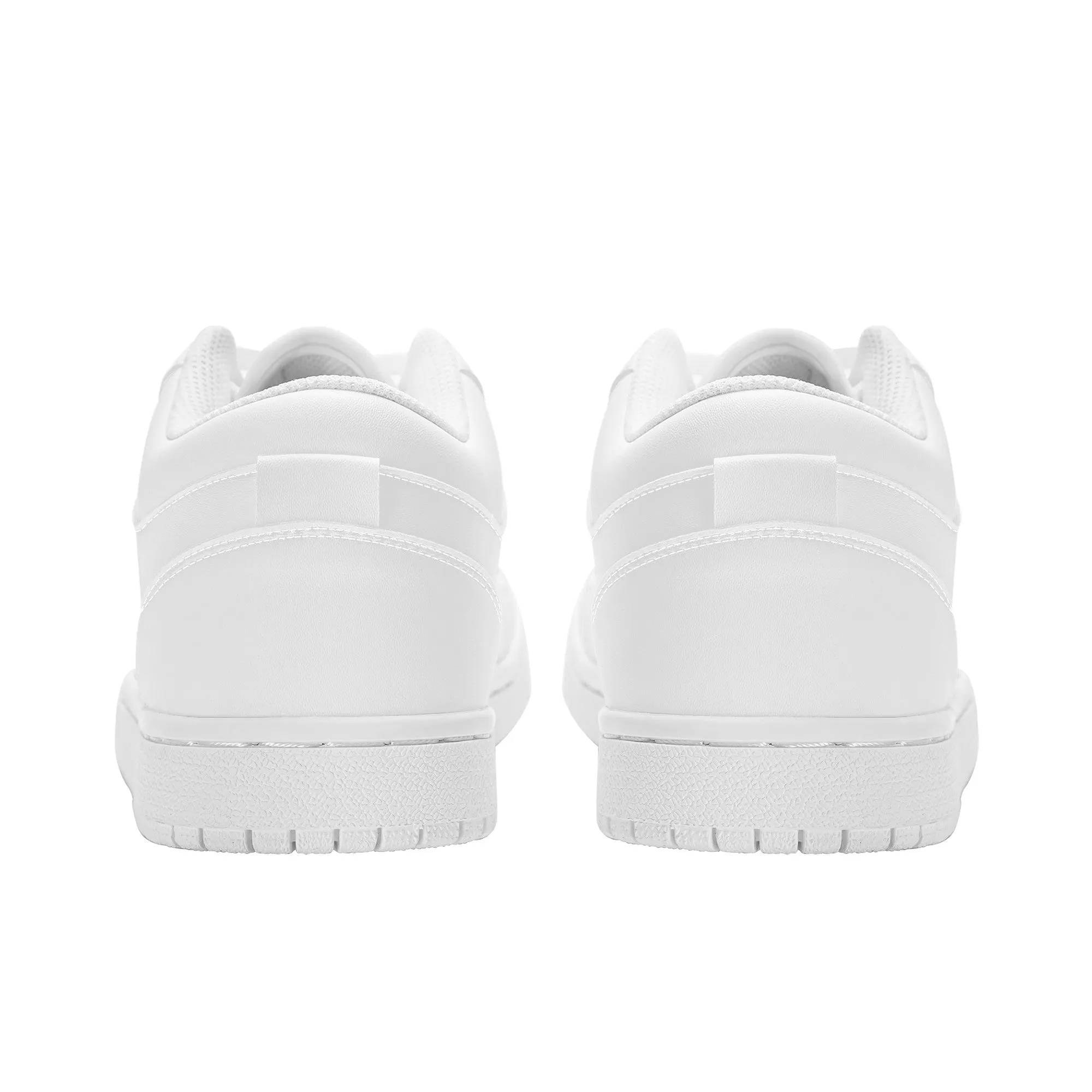 Custom Low Top Skateboard Sneakers - White