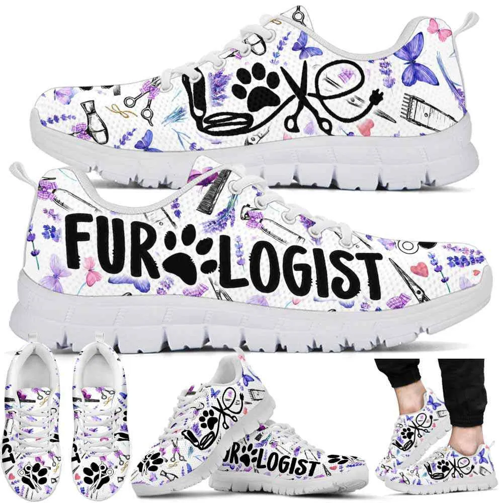 Dog Groomer Sneaker, Dog Groomer Furologist Lavender Tools Sneakers Shoes, Best Running Shoes, Unique Gifts For Dog Lovers