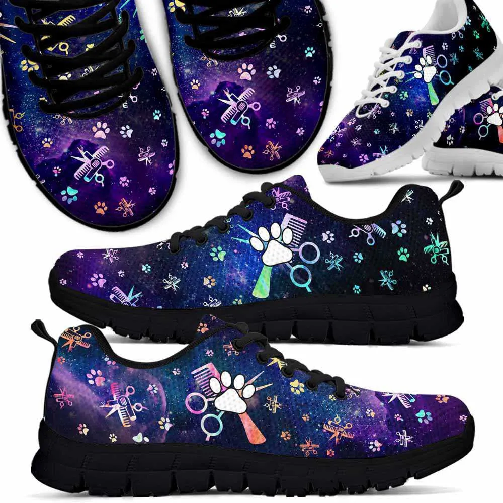 Dog Groomer Sneaker, Dog Groomer Paws Galaxy Sneakers Shoes, Best Running Shoes, Unique Gifts For Dog Lovers