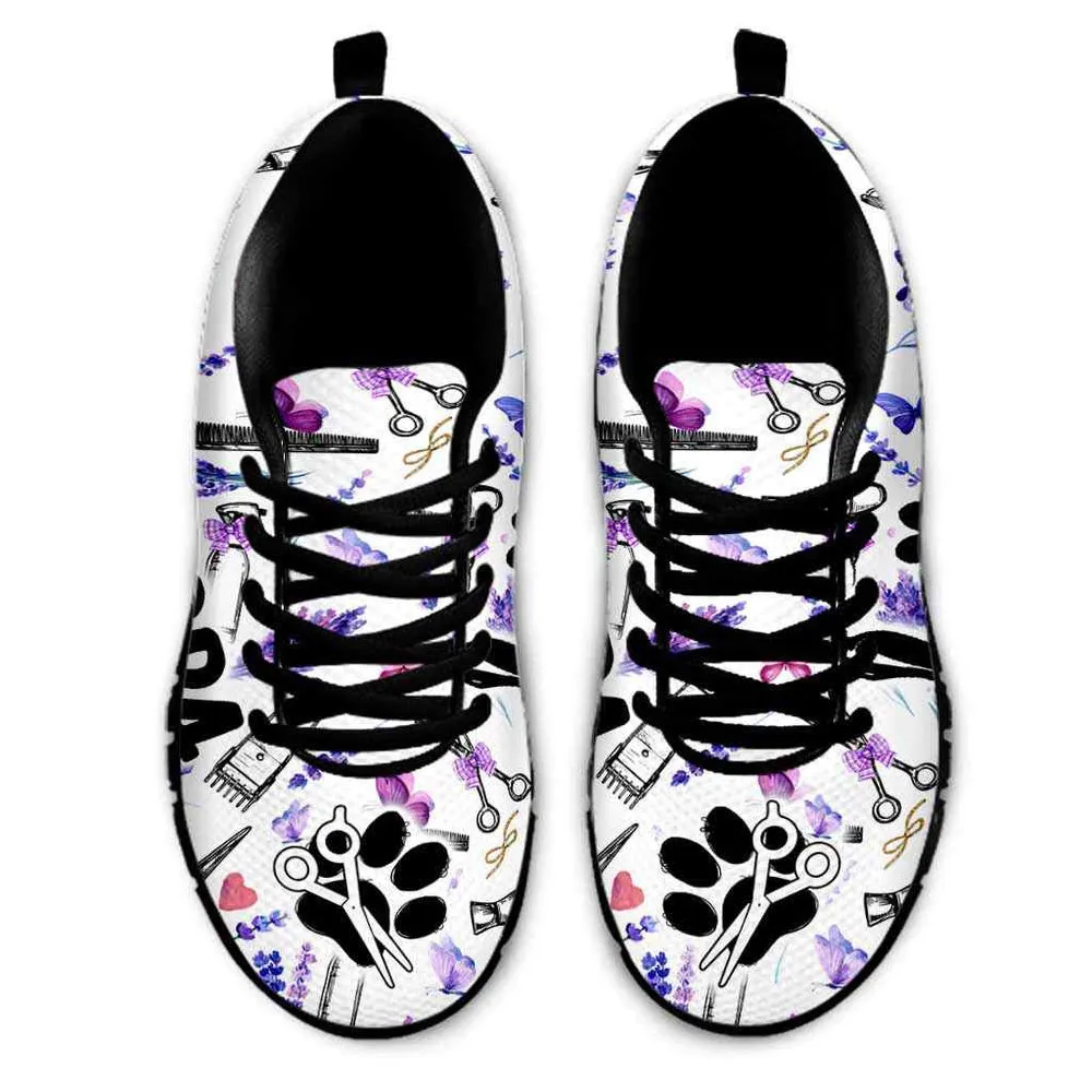 Dog Spa Lavender Tools Sneakers Shoes, Dog Print Shoes, Best Running Shoes, Unique Gifts For Dog Lovers