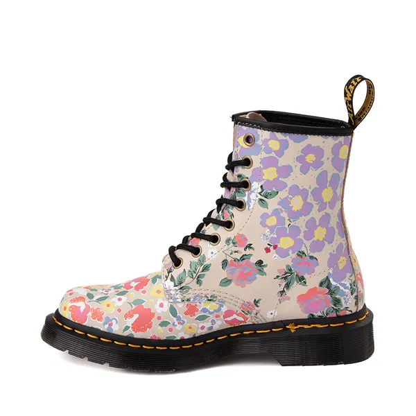 Dr. Martens Women's 1460 8 Eye Boots Parchment/Floral Mashup