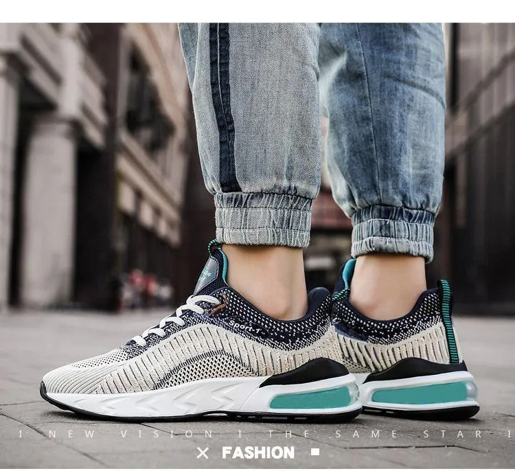 Flying weaving casual versatile sneakers trendy running shoes