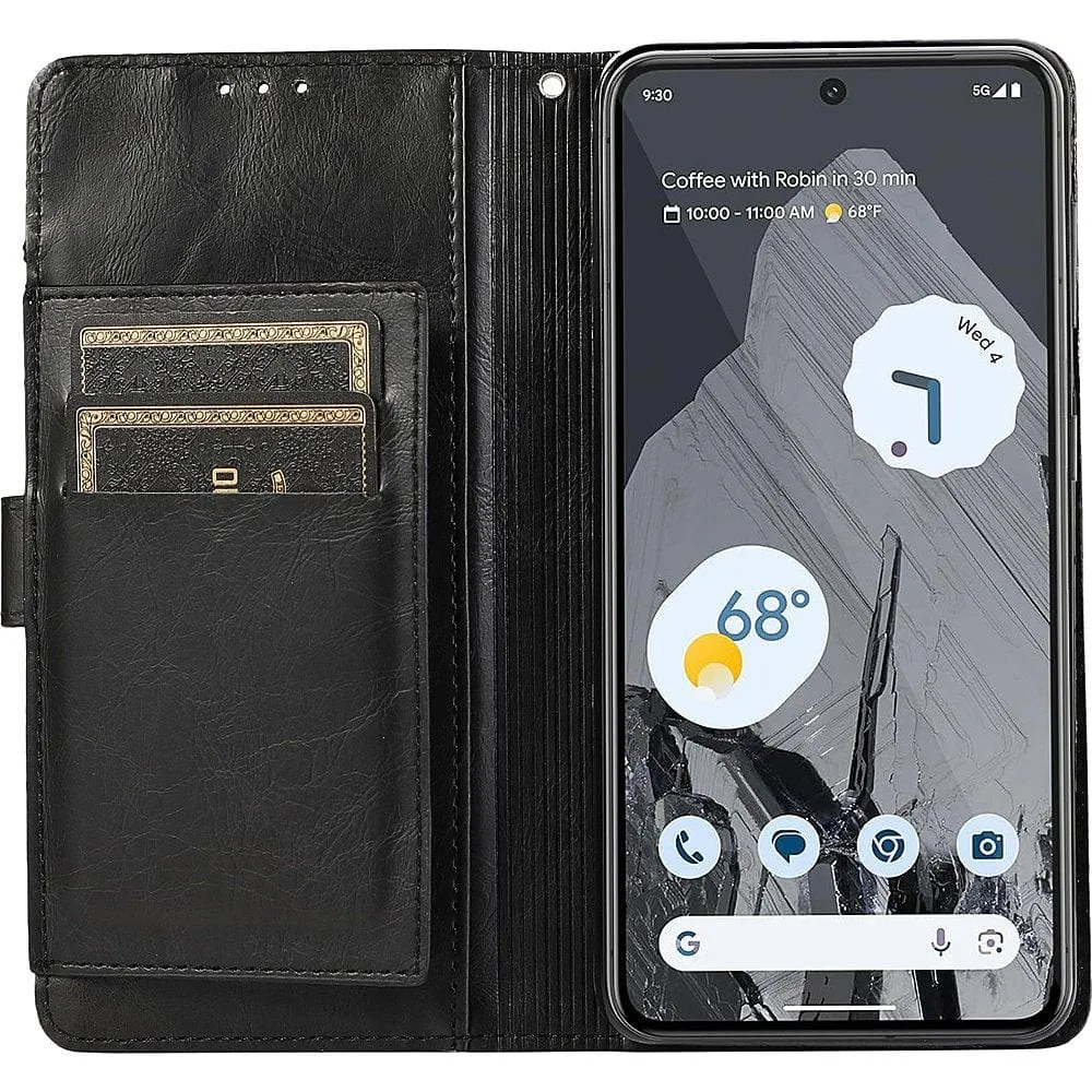 Indy Series Genuine Leather Folio Wallet Case - Google Pixel 8 Pro