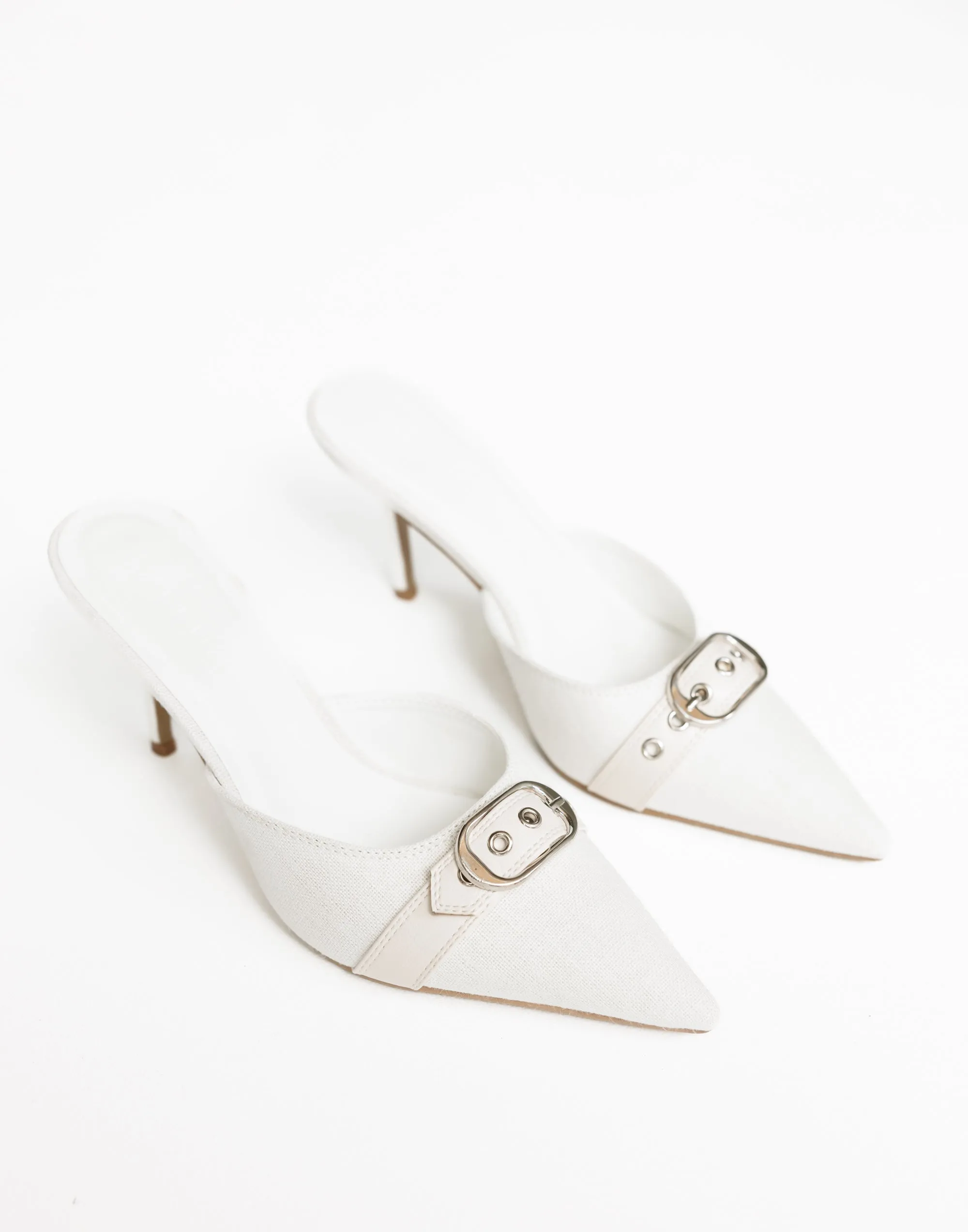 Kolby Heels (Bone Linen) - By Billini