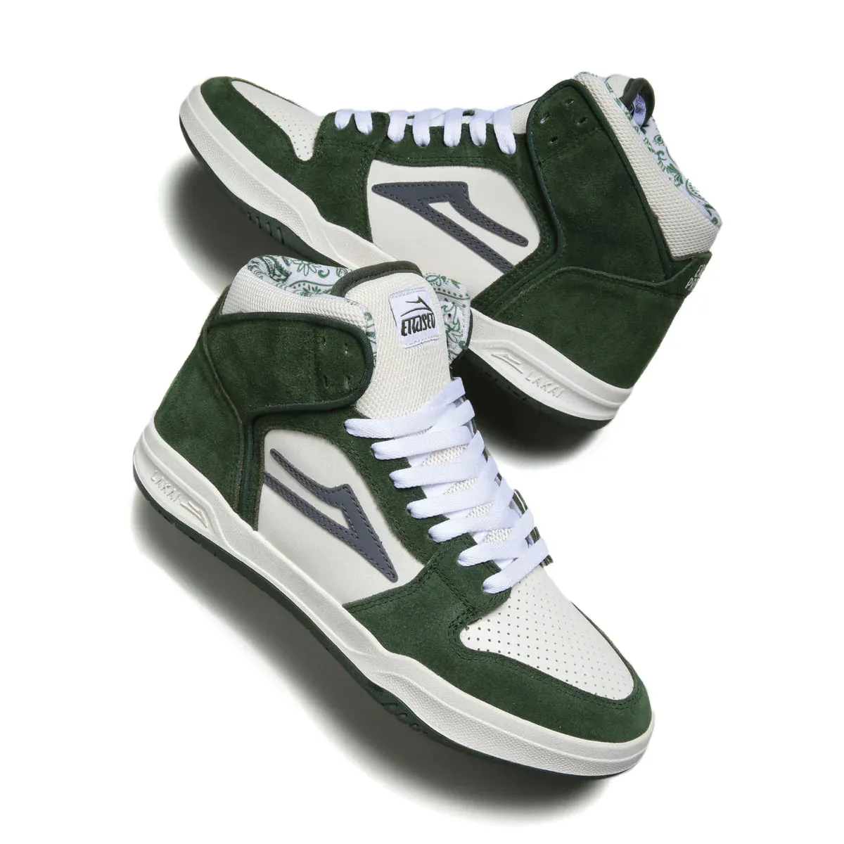 Lakai Shoes Telford - Green/Cream Suede