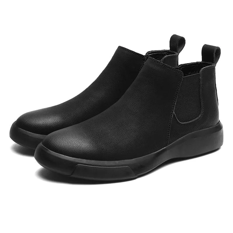 Man's simple fashion joker platform comfortable high top boots