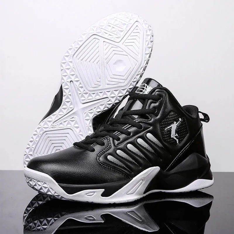 Men Outdoor Basketball Shoes Comfortable Lightweight Sneakers Leather High Quality