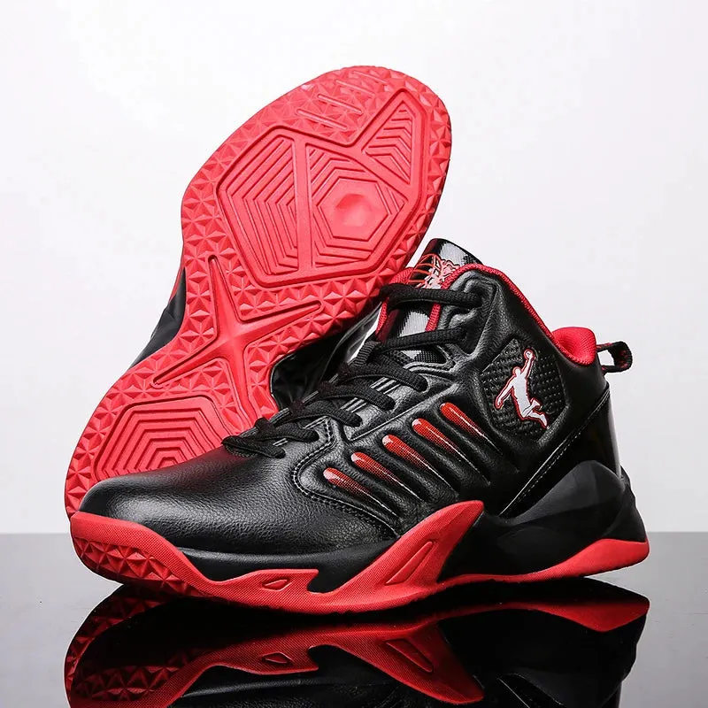 Men Outdoor Basketball Shoes Comfortable Lightweight Sneakers Leather High Quality