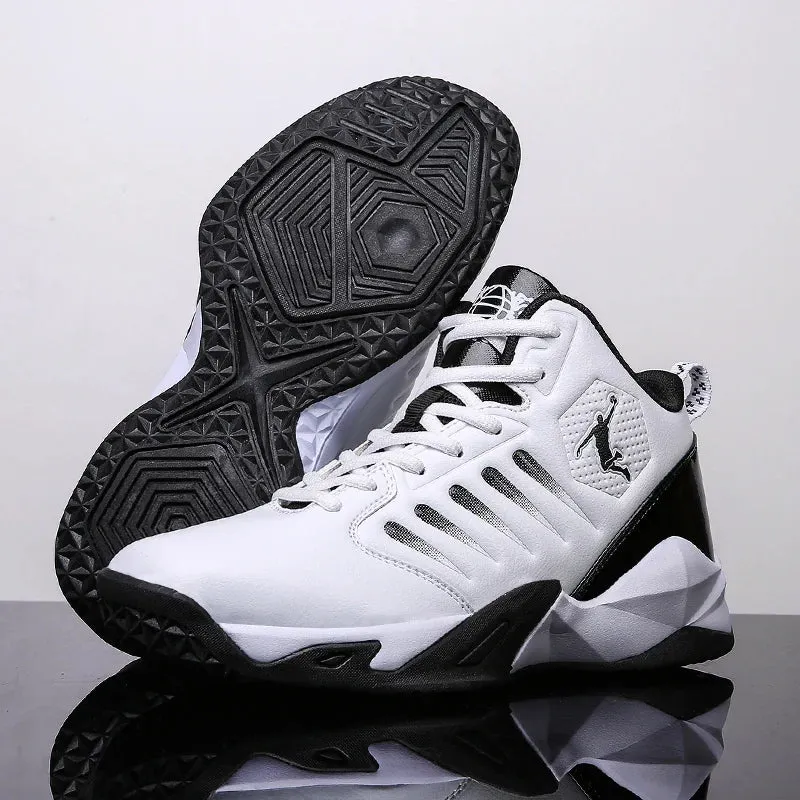 Men Outdoor Basketball Shoes Comfortable Lightweight Sneakers Leather High Quality