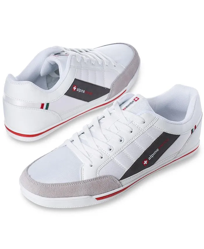 Men's Retro Fashion Tennis Sneakers Casual Sports Shoes Alpine Swiss white