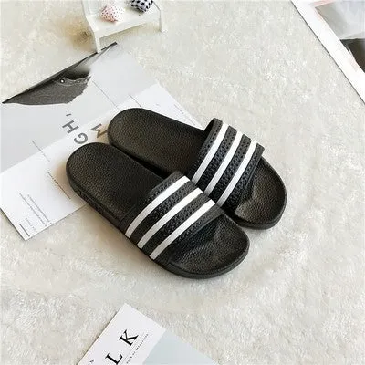 New Brand Summer Couple Bathroom Slippers Men and Women Indoor Home Slippers Non-slip Floor Slipper Slides 3401