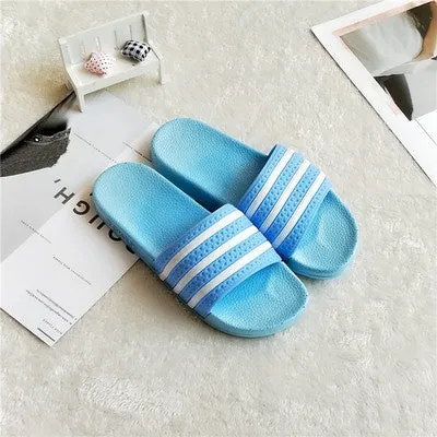 New Brand Summer Couple Bathroom Slippers Men and Women Indoor Home Slippers Non-slip Floor Slipper Slides 3401