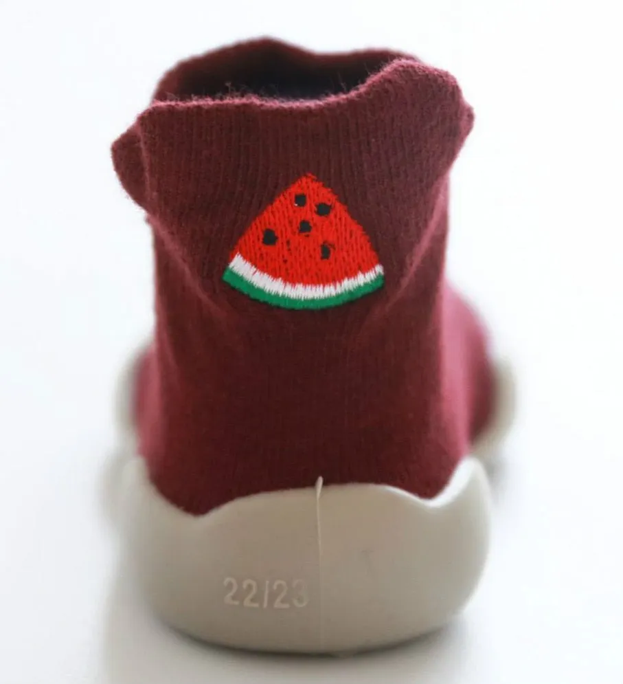 Newborn Baby Girl Shoes Embroidery Pattern Nonslip Floor Socks Kids Girls Soft Rubber Shoes - TGSH50687