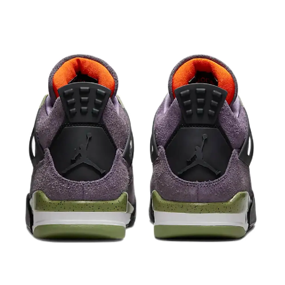 Nike Air Jordan 4 Retro Sneakers, Purple/Black/Green