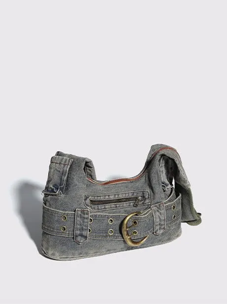 Nyla Denim Shoulder Bag