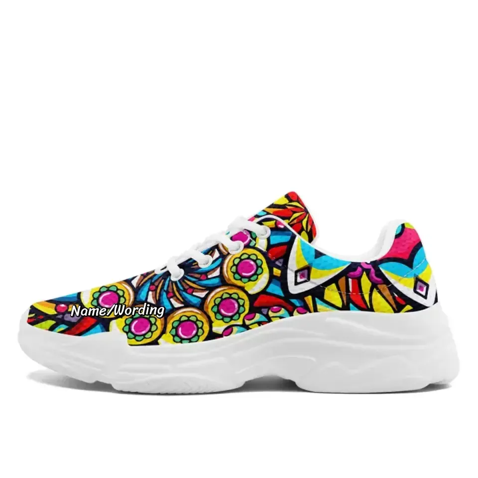 Personalized Comfortable Sneakers, Custom Summer Theme Shoes, POD Shoes