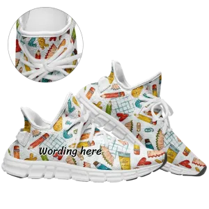 Personalized gifts business names, Business Gifts For Clients Customize Cheerleading sneakers, Back to School Casual shoes with Print on demand, TWX05-C0601