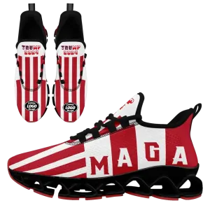 Personalized Trump Fashion Cloud Sneakers, Custom MAGA Comfortable Shoes, Trump 45-47 Shoes